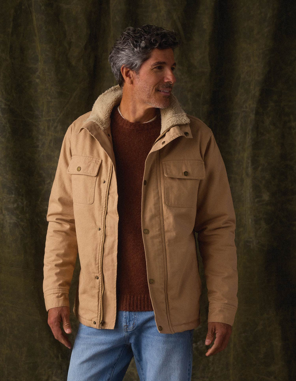 Canvas Chore Coat in Camel