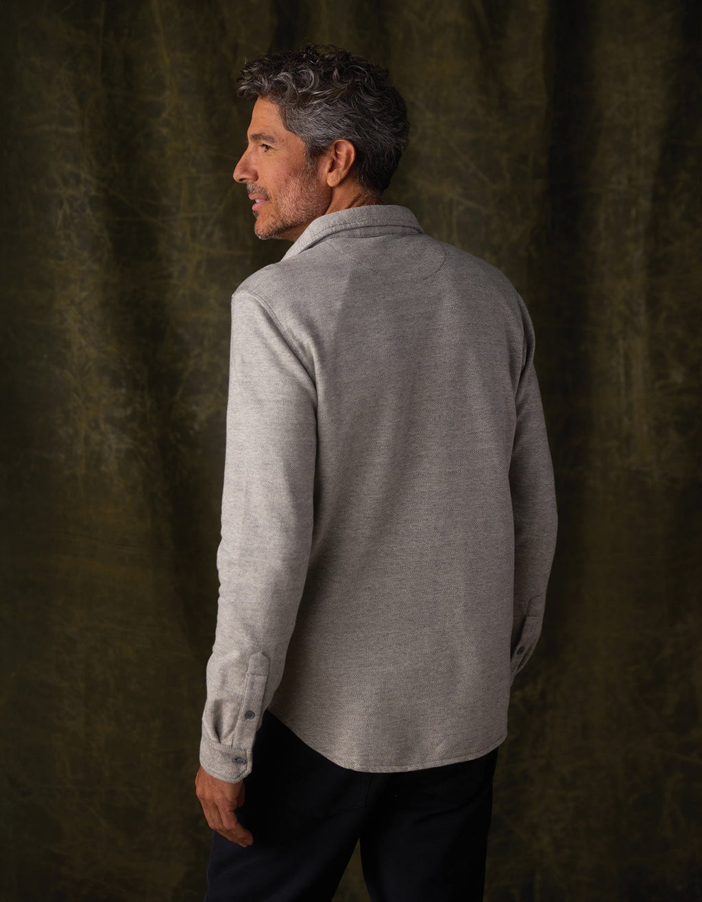 Textured Knit Shirt in Graphite