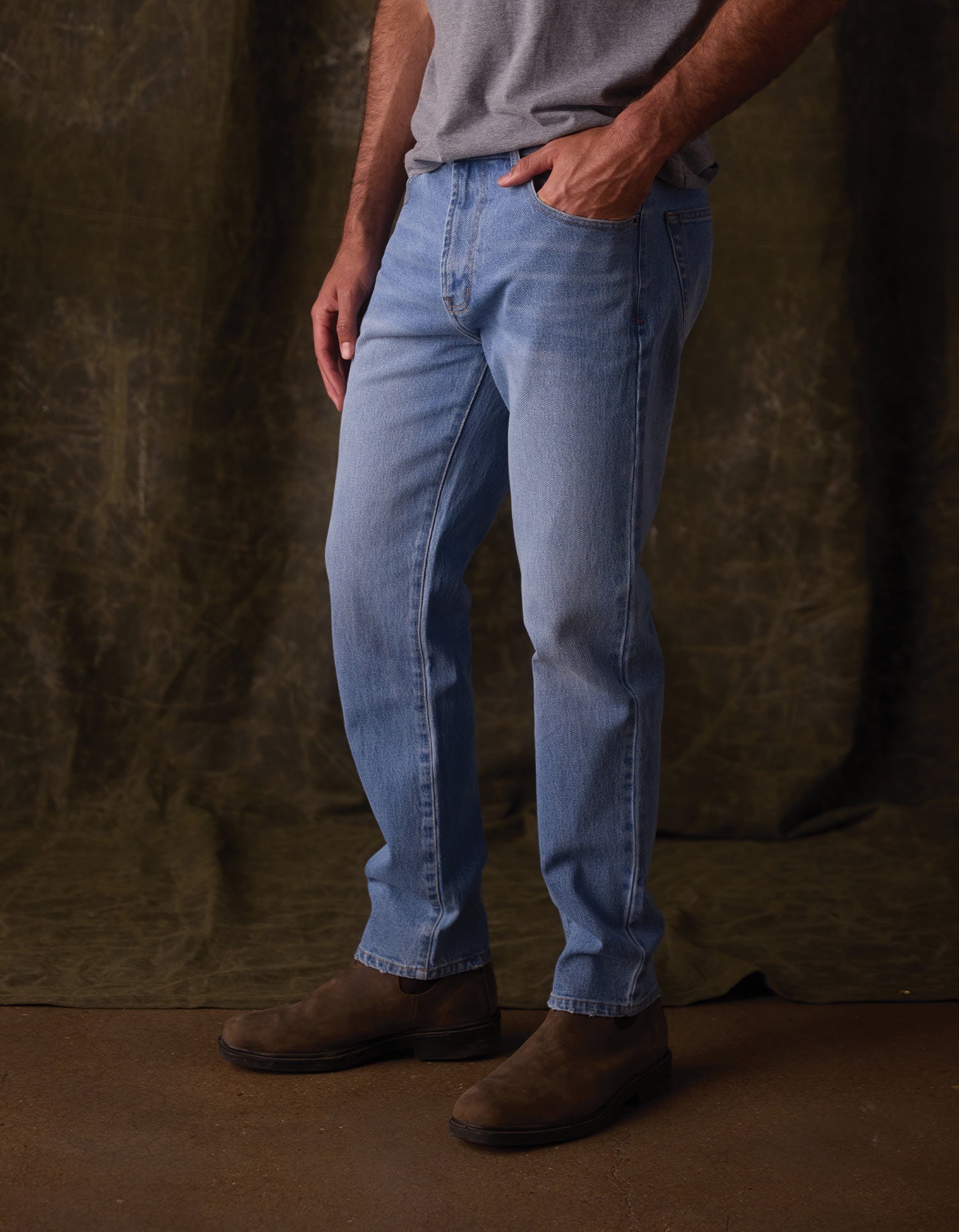 Normal Straight Jean in Vintage Light Wash
