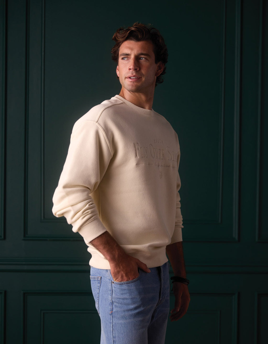 Normal Fleece Graphic Pullover in Ivory