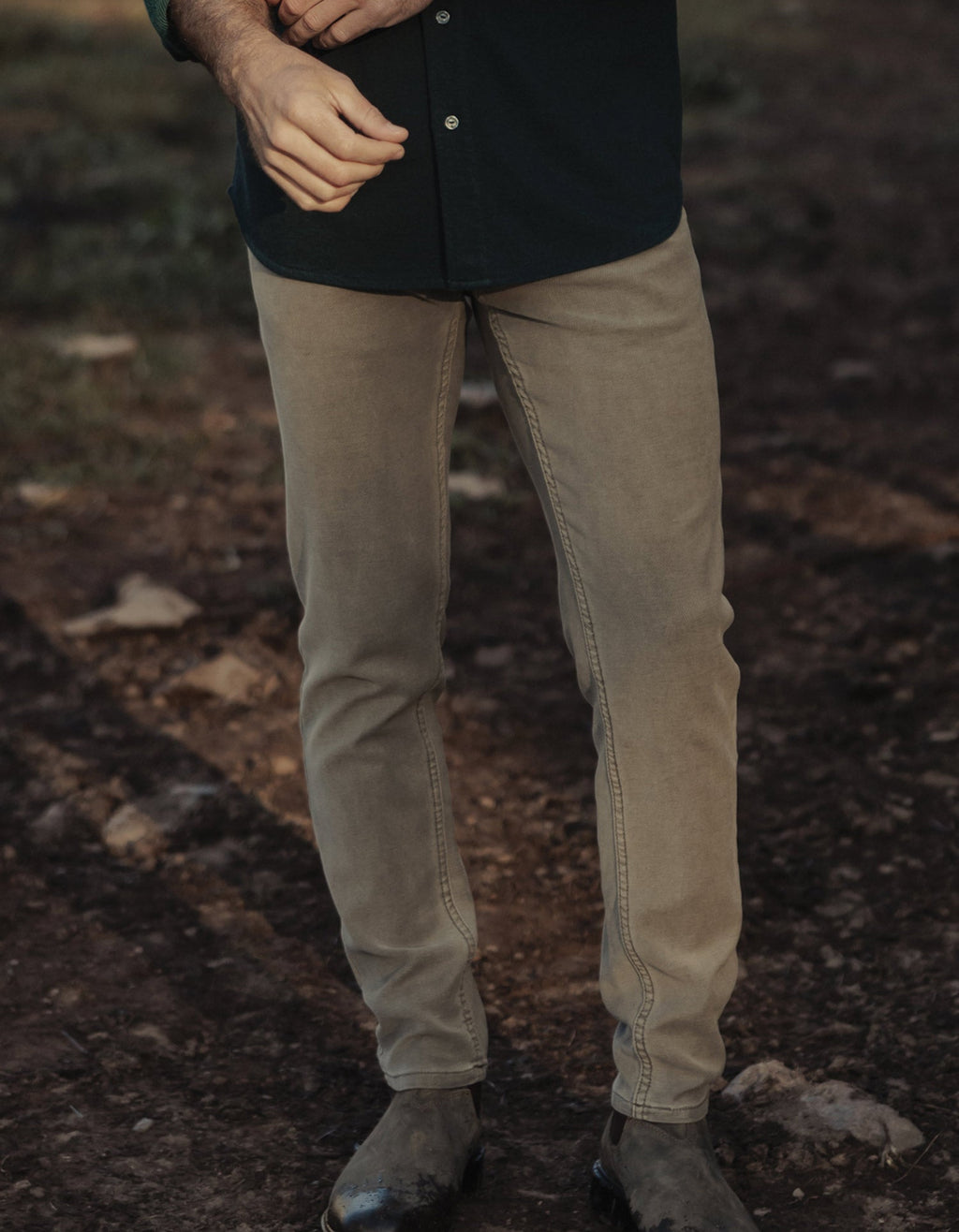 Comfort Terry Pant in Taupe