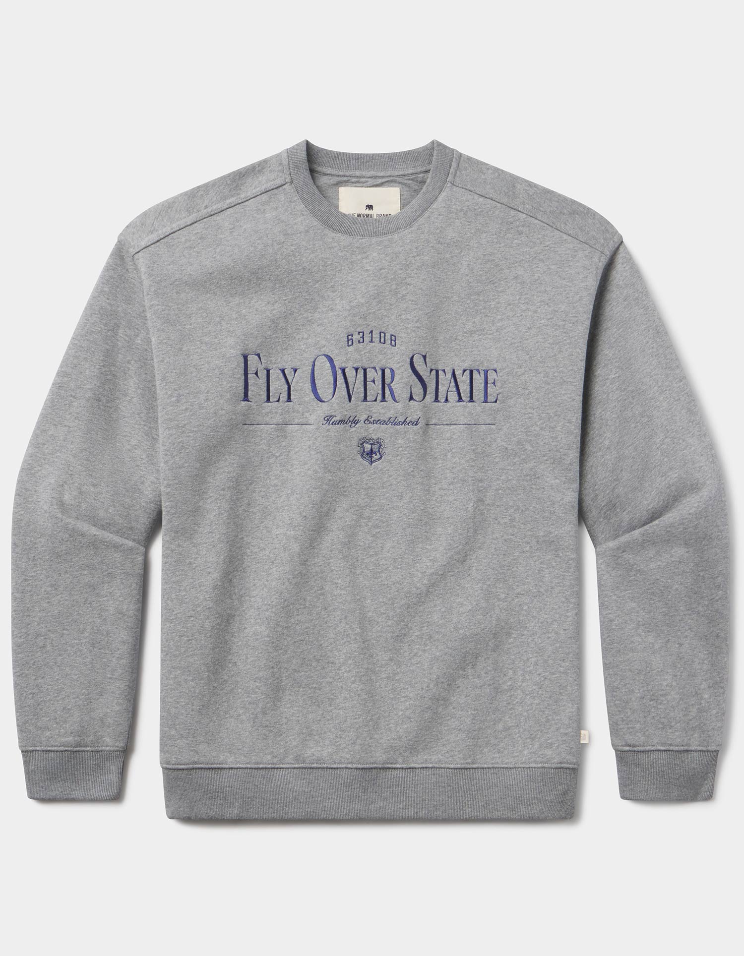 Normal Fleece Graphic Pullover in Heather Grey