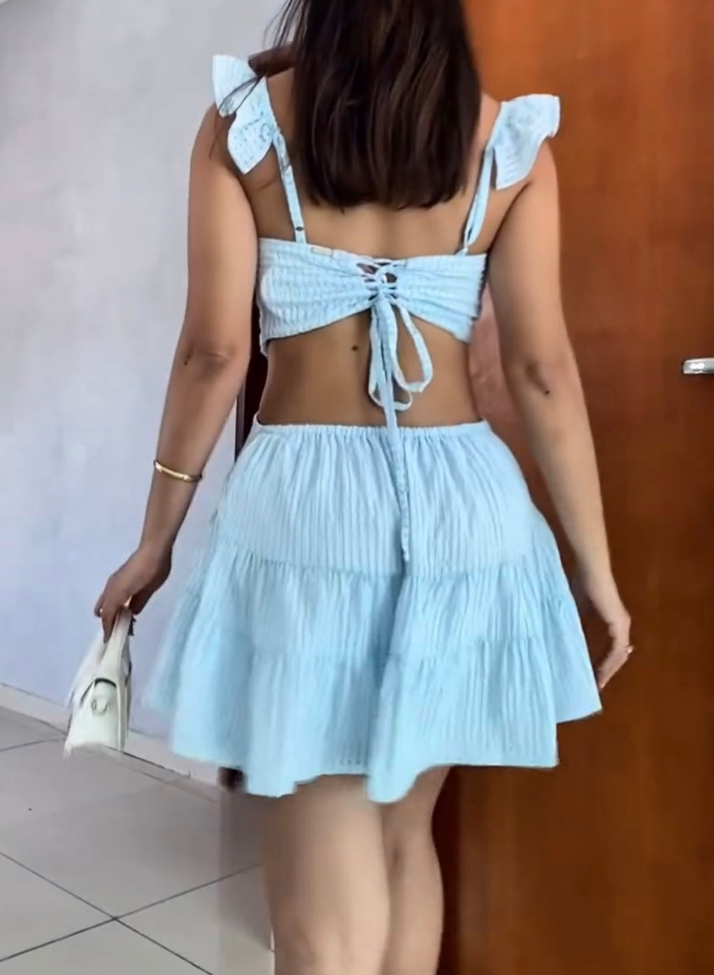 Sexy Sling off-Neck Hollow Backless Dress